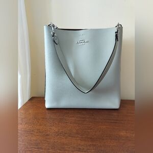 Coach Sage Green Leather Mollie Bucket Bag
